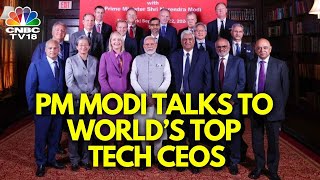 LIVE  PM Modi Holds A Roundtable Meeting With Worlds Top Tech CEOs  PM Modis US Visit  N18G [upl. by Killian843]