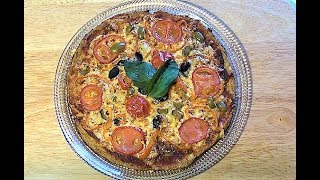 Pizza Unzuz dietik xəmirsiz pizza necə hazırlanır Glutensiz yemək Vegetarian Pizza [upl. by Eiramanel]