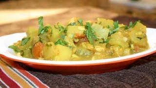 Bottle Gourd Subzi Mamas Lauki Subzi  Show Me The Curry Vegetarian Recipes [upl. by Ecinhoj]