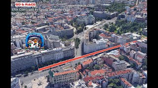 37th Comtrade Belgrade Maraton 2024 fly over the marathon course Video of the race path [upl. by Otreblada]