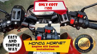 Honda CB Hornet 160r Engine Kill Switch Installation  Easy way to make Engine Kill Switch [upl. by Nahtaneoj278]