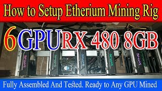 How to Setup Etherium Mining Rig With 162 Mhs RX 480 8GB 6xGPU UrduHindi By Zakria 2017 [upl. by Ykciv]