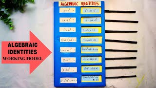 Algebraic Identities Working Model  Maths Working Model Math Project Model  Math TLM  Math model [upl. by Sheri974]