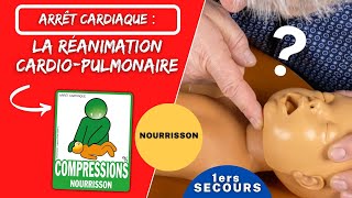 Arrêt cardiaque du NOURRISSON  La réanimation cardio pulmonaire RCP ı Formation premiers secours [upl. by Atselec837]