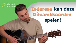 Gitaar akkoorden leren spelen voor beginners  3 makkelijke akkoorden [upl. by Reiser13]