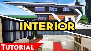 Minecraft Modern House Interior Design Tutorial  How to Make  Modern House 6  19 [upl. by Dorree]