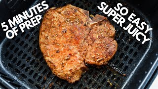 Air Fryer Pork Chops  Easy Super Juicy amp Super Tender Air Fried Pork Chops [upl. by Noelyn]