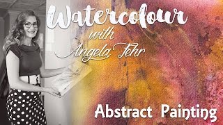 Paint an Autumn themed Brusho Inspired Abstract in Watercolour [upl. by Aynatahs629]