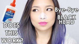 DOES THIS WORK  Remove BlackHeads with GLUE [upl. by Ycnaf]