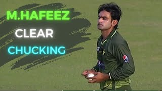 MHafeez Illegal Bowling Action  Clear Chucking [upl. by Ycrep]