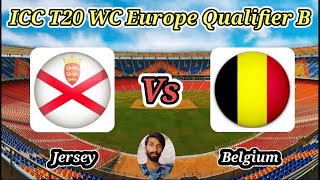 Jersey vs Belgium  Group A  ICC T20 World Cup Sub Regional Europe Qualifier B [upl. by Isej]