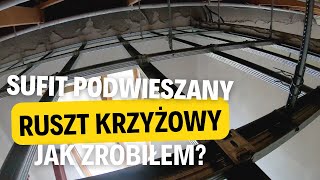 106 Jak wykonać sufit podwieszany krzyżowy krok po kroku Wieszak noniuszowy łącznik krzyżowy [upl. by Marya146]