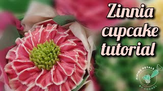 Zinnia cupcake flower tutorial [upl. by Durant911]