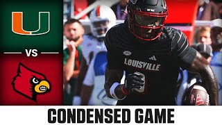 Miami vs Louisville Condensed Game  2024 ACC Football [upl. by Atiuqer141]