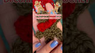 CROCHET EASY GINGERBREAD CHRISTMAS DECORATION shorts christmascrochet crochet [upl. by Otir468]