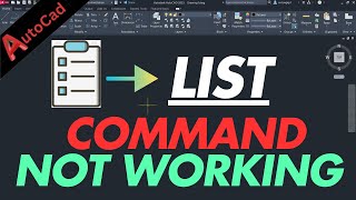 AUTOCAD List Command Not Working Heres the Solution autocadd [upl. by Etnaihc]