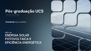 PósGraduação em ENERGIA SOLAR FOTOVOLTAICA E EFICIÊNCIA ENERGÉTICA [upl. by Noreg429]