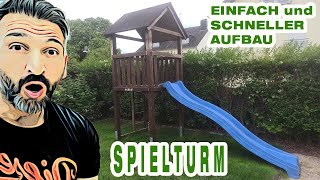 Spielturm mit Rutsche  einfach und schnell gebaut [upl. by Alrep]