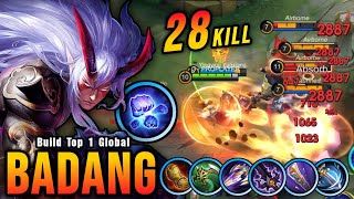 28 Kills Monster Offlane Badang Insane Attack Speed Build  Build Top 1 Global Badang  MLBB [upl. by Akemaj]