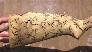 Lightning Camo Lichtenberg Fractal Burn Gun Stock Marlin Model 60 22 LR [upl. by Rayford]