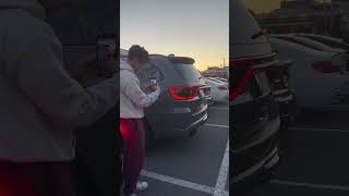 LOUD Durango RT revving at carmeet car cars suv loud dodge durangort fast v8 automobile f1 [upl. by Eilesor337]