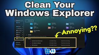 Remove Recent Files and Frequent Folders in Windows File Explorer  Quick Tutorial [upl. by Adnicaj882]