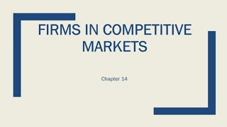 Firms in Competitive Markets 1 [upl. by Mctyre36]