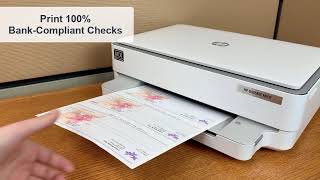 VersaCheck HP 6055MX AllInOne MICR Printer and VersaCheck Gold Software [upl. by Anemolif]