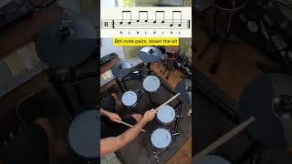 👉 Your first DRUM FILL 8th notes down the kit Beginner Drum Lesson shorts drumlessons drumfill [upl. by Rausch370]