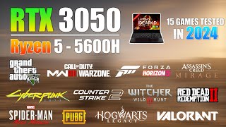 Lenovo Ideapad Gaming 3  Ryzen 5 5600H RTX 3050  Test in 15 Games in 2024 [upl. by Coonan]