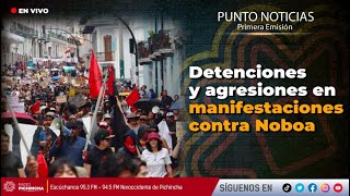 🔴 EnVIVO  Detenciones y agresiones en manifestaciones contra Noboa [upl. by Parrish]