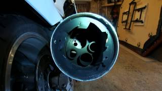 How to drill out baffles in stock ZX11 exhaust [upl. by Assiluj]