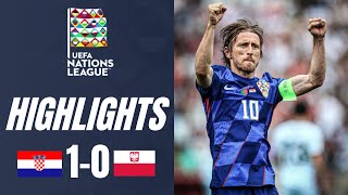 Croatia vs Poland 10 Highlights UEFA Nations League 202425 [upl. by Dnomad350]