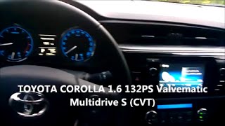 Toyota Corolla 16 Valvematic 1ZRFAE Multidrive S engine speed test RPM [upl. by Smailliw]