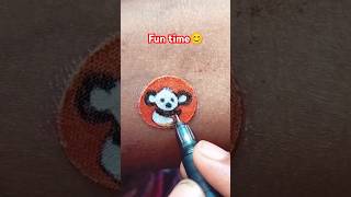 Mini drawing on bandage 🩹😀youtubeshorts trending viralvideo [upl. by Anauqcaj]