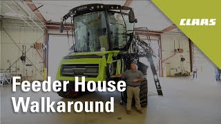 Feeder House Walkaround Part 1  2022 CLAAS Combine Clinic [upl. by Hilbert581]