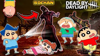 Bochan became Nurse in dbd and killed shinchan 😱😰  Shinchan playing dead by daylight  horror game [upl. by Curr452]