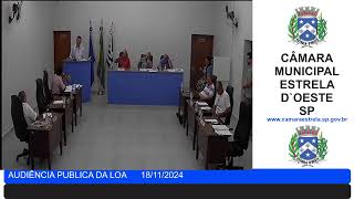 AUDIÊNCIA PUBLICA DA LOA 18112024 TESTE [upl. by Dragde]