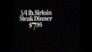 1981 Valles Restaurant quot34 lb Sirloin Steak Dinner 795quot TV Commercial [upl. by Ihcego]