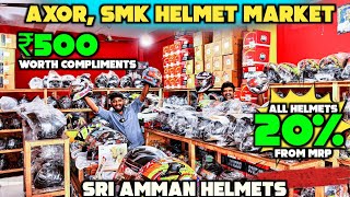 TTF கடைக்கு சவால் விடும் Helmets Showroom  5000 Helmet 4000க்கு வாங்கலாம்  ஸ்ரீ அம்மன் helmets [upl. by Jere]