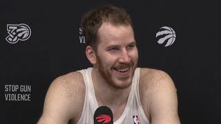 Jakob Poeltl Postgame Interview  Raptors vs Pacers  202425 NBA Season [upl. by Maurizia]