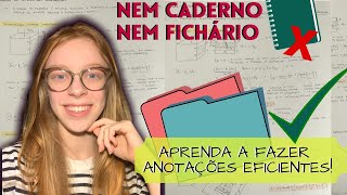 Como fazer anotações EFICIENTES TUDO sobre o meu método de estudo que anotar como organizar… [upl. by Norabel143]