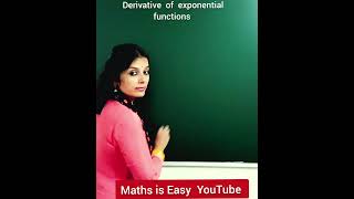 Derivative of Exponential Functions  Differentiation of e power x  Calculus Shorts YoutubeShorts [upl. by Chappie]