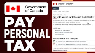 How To Pay Personal Tax On CRA Website In 2024 Easy Guide [upl. by Ursas600]