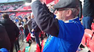 Fa Cup 2021 Final Whistle Leicester Fans [upl. by Nonnelg202]