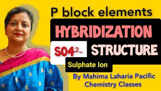 Hybridization Structure of Sulphate ion SO4² 12th SP³  Tetrahedral DπPπ bond [upl. by Dnalyag550]