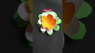 Tricolour flower for batch hair pin diy youtubeshorts viralvideo craft viralshort [upl. by Wolsniw]