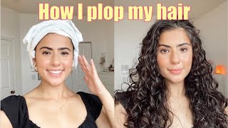 HOW I PLOP MY HAIR  2b2c [upl. by Asset]