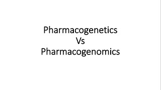 Pharmacogenetics vs pharmacogenomics [upl. by Maggs]