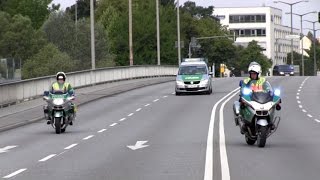 2 x Krad Polizei Straubing  FuStW Polizei Regensburg [upl. by Ambrosia]